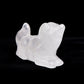 5.5" Clear Quartz Carved Dog Figurine Realistic Crystal Healing Quartz Decor