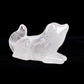 5.5" Clear Quartz Carved Dog Figurine Realistic Crystal Healing Quartz Decor