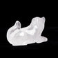 5.5" Clear Quartz Carved Dog Figurine Realistic Crystal Healing Quartz Decor