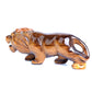 5.5" Tigers Eyes Stone Carved Lion Figurine Realistic Crystal Healing Quartz Decor