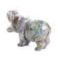 4" Labradorite Carved Hippo Figurine Realistic Crystal Healing Quartz Decor