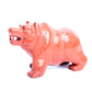 4" Red Jasper Crystal Bear Figurine Realistic Healing Quartz Decor