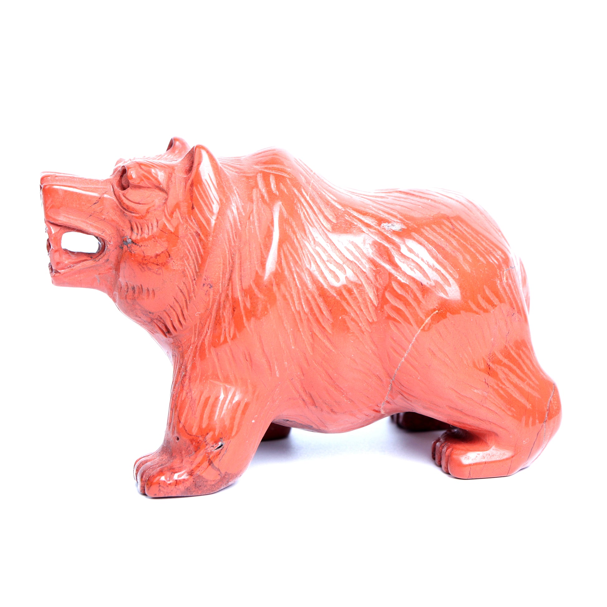 red jasper crystal bear