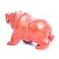 4" Red Jasper Crystal Bear Figurine Realistic Healing Quartz Decor