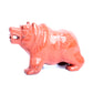 4" Red Jasper Crystal Bear Figurine Realistic Healing Quartz Decor