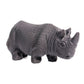 4" Black Obsidian Carved Rhino Figurine Realistic Crystal Healing Quartz Decor