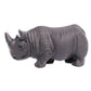 4" Black Obsidian Carved Rhino Figurine Realistic Crystal Healing Quartz Decor