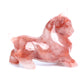 5.5" Fire Quartz Carved Bull Figurine Realistic Crystal Healing Quartz Decor