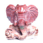 3.3lb Ocean Jasper Carved Elephant Sculpture Realistic Crystal Healing Quartz Decor