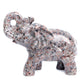 7" Yooperlite Stone Crystal Elephant Sculpture Realistic Healing Quartz Decor