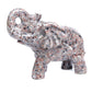 7" Yooperlite Stone Crystal Elephant Sculpture Realistic Healing Quartz Decor