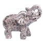 7" Yooperlite Stone Crystal Elephant Sculpture Realistic Healing Quartz Decor