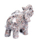 7" Yooperlite Stone Crystal Elephant Sculpture Realistic Healing Quartz Decor