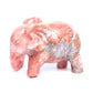 3.8" Rhodonite Carved Elephant Figurine Realistic Crystal Healing Quartz Decor
