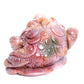 4" Ocean Jasper Carved Money Toad Figurine Realistic Crystal Healing Quartz Decor