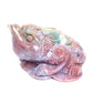 4" Ocean Jasper Carved Money Toad Figurine Realistic Crystal Healing Quartz Decor
