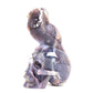7" Druzy Agate Carved Skull with Owl Sculpture Crystal Quartz Healing