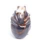 4.2Lb Druzy Agate Carved Skull With Frog Sculpture Crystal Quartz Healing
