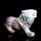 7.5" Moss Agate Carved Lion Figurine Realistic Crystal Healing Quartz Decor