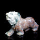 7.5" Moss Agate Carved Lion Figurine Realistic Crystal Healing Quartz Decor