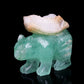 5" Fluorite Carved Bear Minerals Figurine Realistic Crystal Healing Quartz