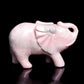 5" Pink Opal Carved Elephant Figurine Realistic Crystal Healing Quartz Decor