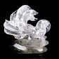 Masterpiece: 7.5" Garden Quartz Crystal Nine Tail Fox Figurine Gift Decor