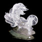 Masterpiece: 7.5" Garden Quartz Crystal Nine Tail Fox Figurine Gift Decor