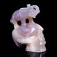 5.5" Druzy Agate Carved Crystal Skull Elephant Figurine Quartz Arts
