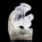 8" Garden Quartz Carved Crystal Dragon Figurine Healing Quartz Decor