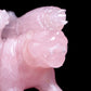 8.6" Rose Quartz Carved Flying Tiger Sculpture Realistic Crystal Healing Quartz Decor