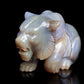 5.5" Druzy Agate Carved Crystal Tiger Figurine Realistic Healing Quartz Decor