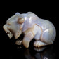 5.5" Druzy Agate Carved Crystal Tiger Figurine Realistic Healing Quartz Decor