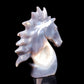 6.5" Druzy Agate Carved Crystal Horse Figurine Realistic Healing Quartz Decor