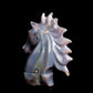 6.5" Druzy Agate Carved Crystal Horse Figurine Realistic Healing Quartz Decor