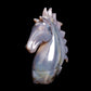 6.5" Druzy Agate Carved Crystal Horse Figurine Realistic Healing Quartz Decor