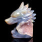 druzy agate wolf