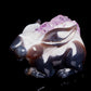 Masterpiece: Amazing 7" Amethyst Geode Agate Carved Crystal Bunny rabbit Sculpture