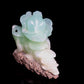 5.2" Caribbean Calcite Carved Frog Figurine Realistic Crystal Healing Quartz