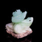 5.2" Caribbean Calcite Carved Frog Figurine Realistic Crystal Healing Quartz