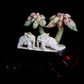 XiuYan Jade Carved Elephant Sculpture Palm Tree Realistic Crystal Healing