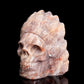 4.5" Moonstone Carved Crystal Indian Skull Sculpture Healing Quartz