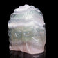 4.5" Fluorite Carved Crystal Indian Skull Figurine Healing Quartz