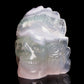 4.5" Fluorite Carved Crystal Indian Skull Figurine Healing Quartz