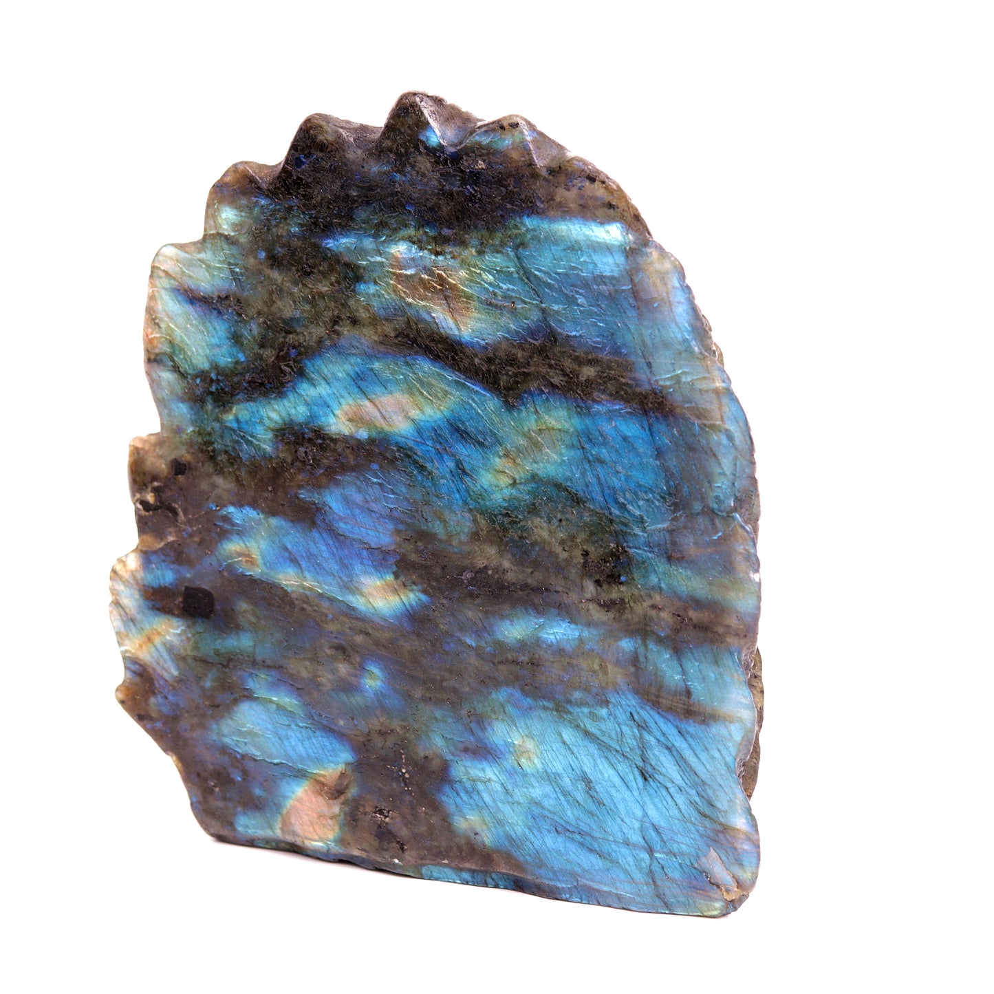 4.5" Labradorite Carved Crystal Indian Skull Sculpture Healing Quartz