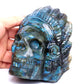 4.5" Labradorite Carved Crystal Indian Skull Sculpture Healing Quartz