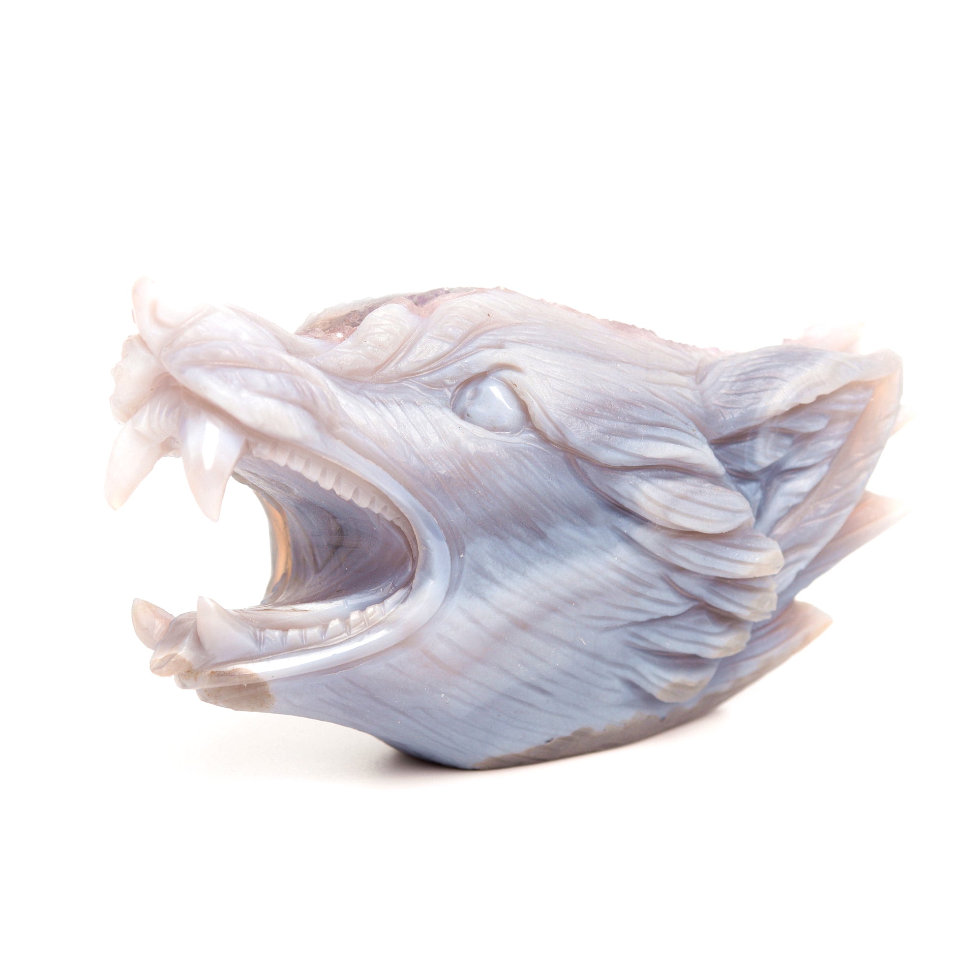 wolf head sculpture