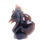 7.5" Druzy Agate Carved Crystal Wolf Figurine Realistic Healing Quartz Decor