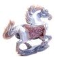 The MOST IMPRESSIVE Masterpiece: Amazing 11.5" Agate Amethyst Geode Carved Crystal Horse Sculpture Quartz Collection