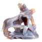 6.2" Druzy Agate Carved Crystal Wolf Figurine Quartz Healing